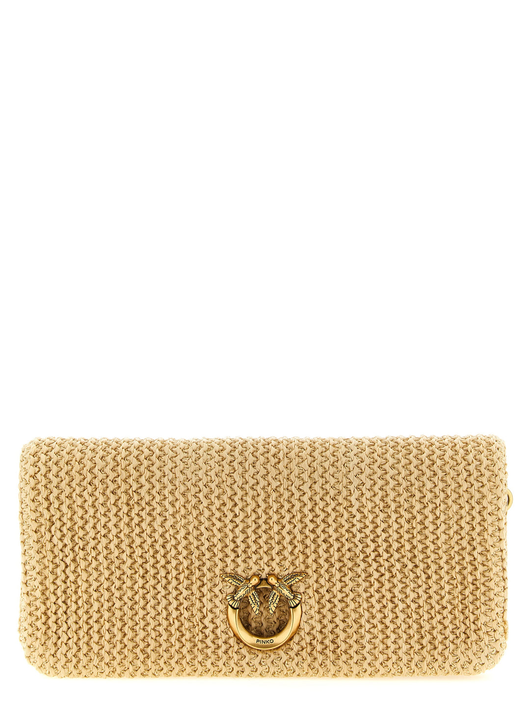 Pinko Love Bag Click Soft Horizontal Clutch - Beige | 90ca78875a8e7d7486c1af4ad9fd5ad284716925