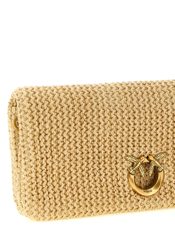 Pinko Love Bag Click Soft Horizontal Clutch - Beige | 2f9f0b36b2737a5c26e4759bd156f32b5ac0983f