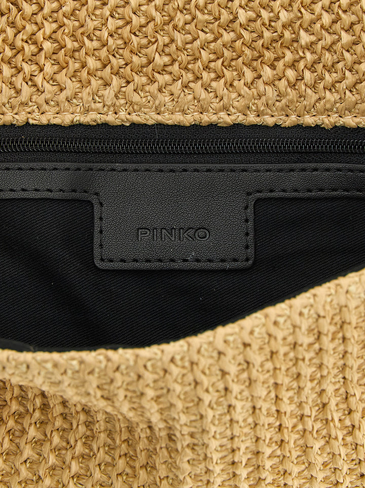 Pinko Love Bag Click Soft Horizontal Clutch - Beige | 4b54bdc4c167a3532e927280ab11ef7b5d762a63