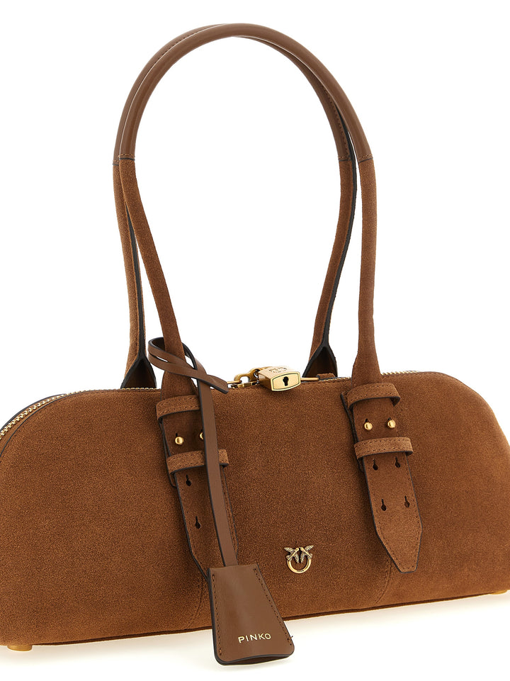 Pinko Bowling Baguette Borse a Spalla e Tracolla - Marrone | 0641449cd98eecf37deb0708d78dc55831dc7dd6