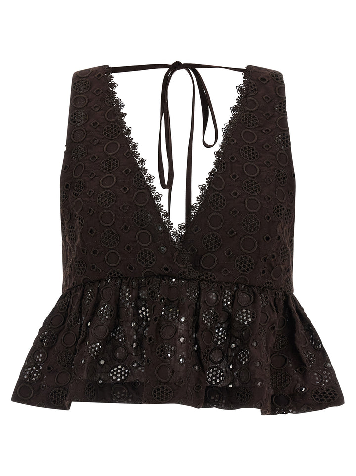 Pinko Kiersten Top - Marrone | b9b6a220d6325f6ab28469c992502318187084f0