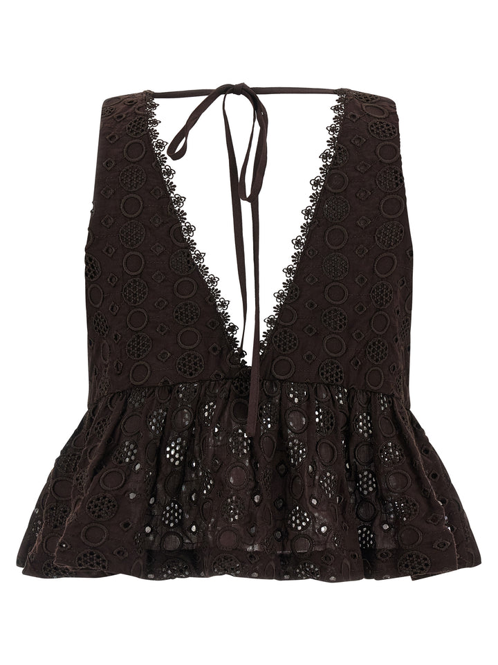 Pinko Kiersten Top - Marrone | dd3b2020678cef92ed4668b8dfa4ae4c902e91c6