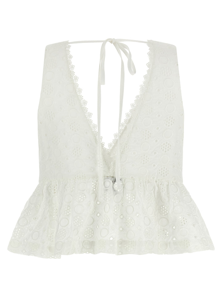 Pinko Kiersten Top - Bianco | 58bb3ad72a62eee271f59ce73f6e2d0bb27007bc