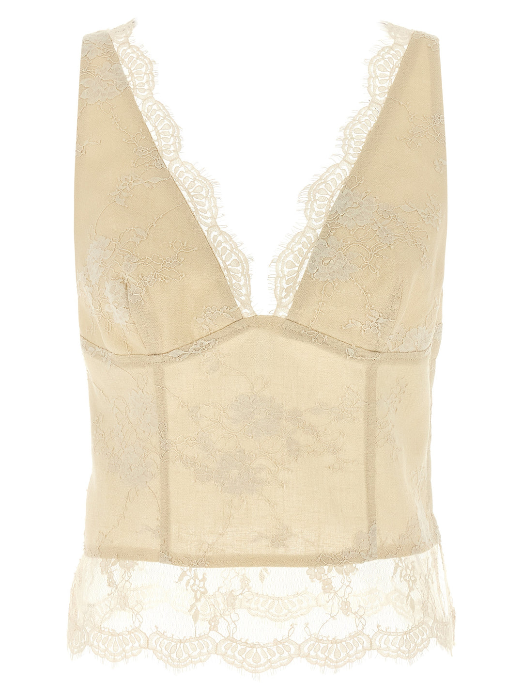 Pinko Janessa Top - Beige | 09108dbbde68a306d2a80f6a10bfeb47d3ce30cd