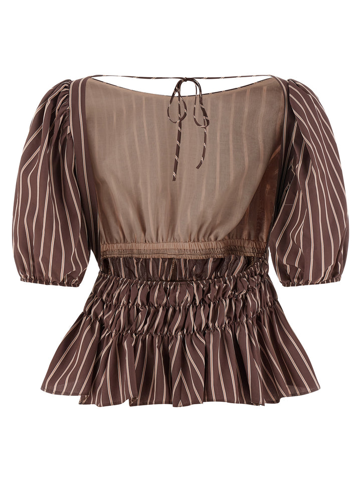Pinko Jeanette Top - Marrone | b24193228d412e244e8eeffec365600a410c8967