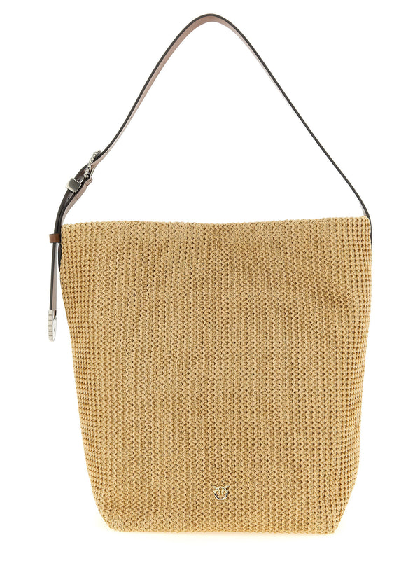 Raffia Bucket Borse A Spalla E Tracolla Beige