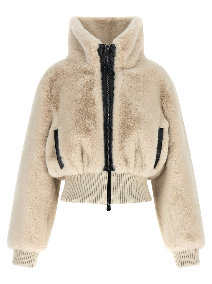 Pinko Cropped Jacket Pellicce - Beige | b31b03a6b4348c7cc0d3c5a26f6eb90322c82ee2