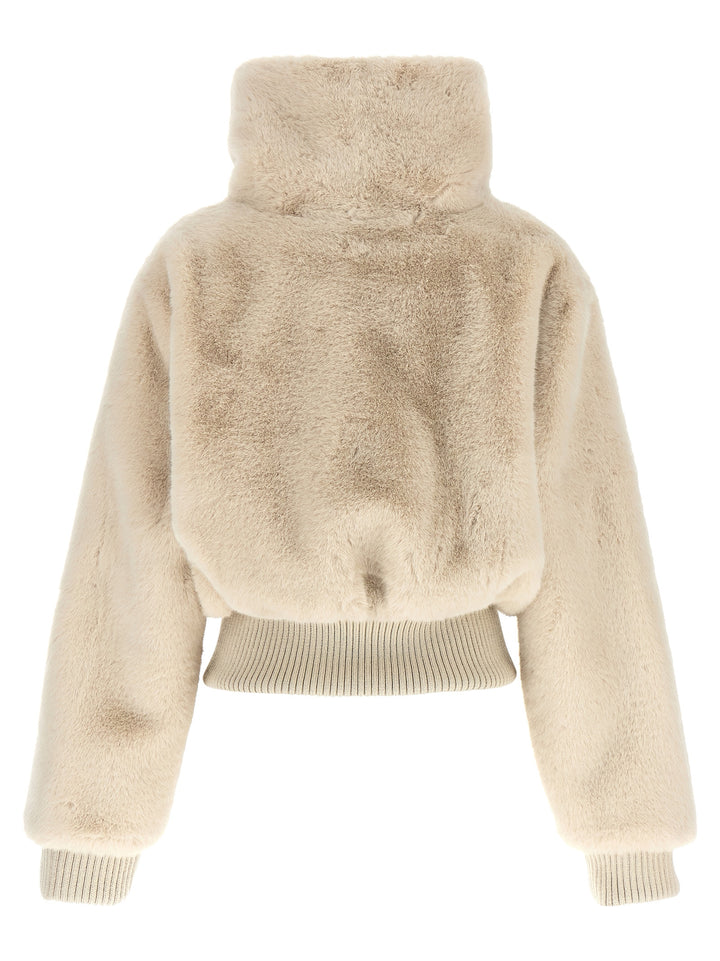 Pinko Cropped Jacket Pellicce - Beige | e6e692dc57c51512e541c32c38cf303f187f0938