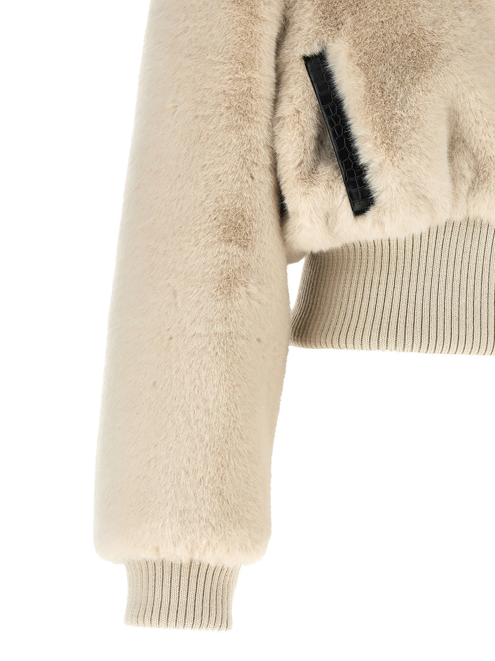 Pinko Cropped Jacket Pellicce - Beige | 8d7278cad5372fff69b88607dee2f673f69f82ee
