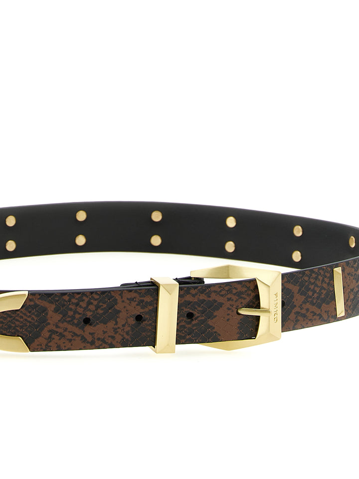 Pinko Python Print Belt Cinture - Grigio | d4e9d3aed7e61dcd4ce08bc01590e50dcc6e5067