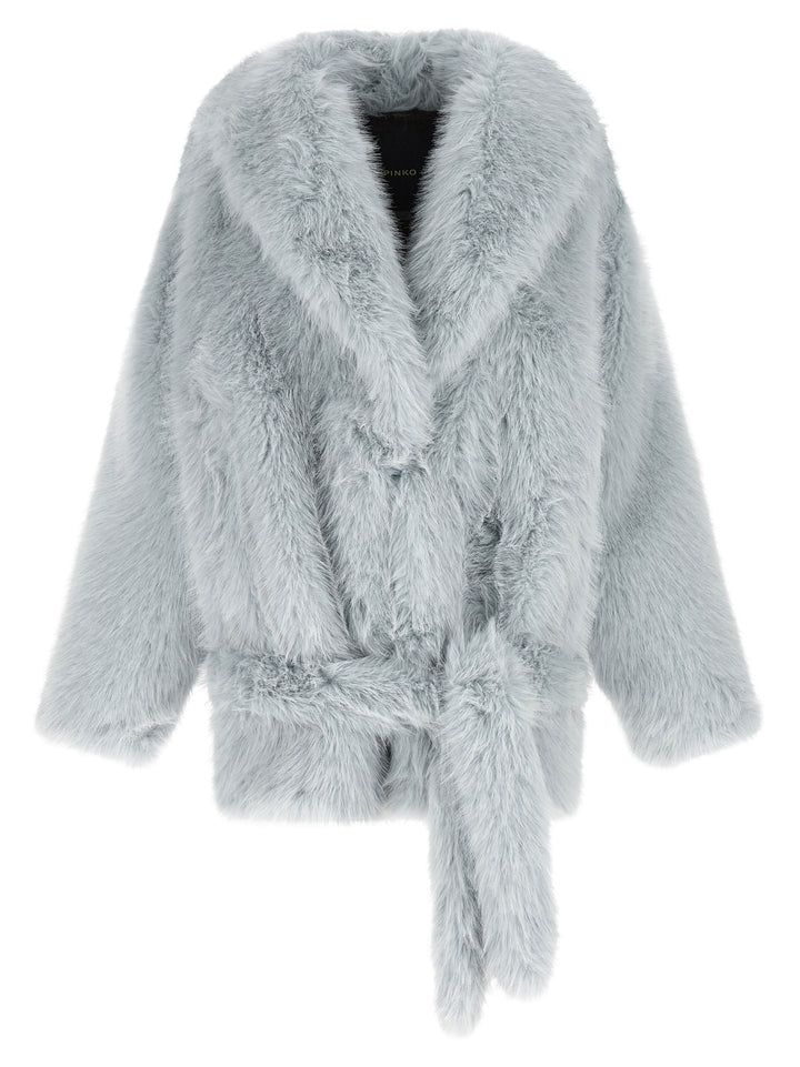 Pinko Faux  Blouson Pellicce - Celeste | c7a12167cc19d949677312a36206b51bd7c79203