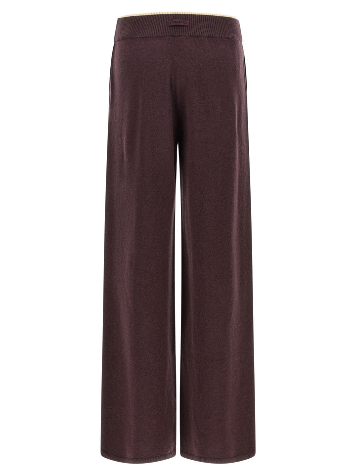 Pinko Mélange Knit Pantaloni - Viola | 3159343e164b81fea10b03c89a9278b1b2a348ed
