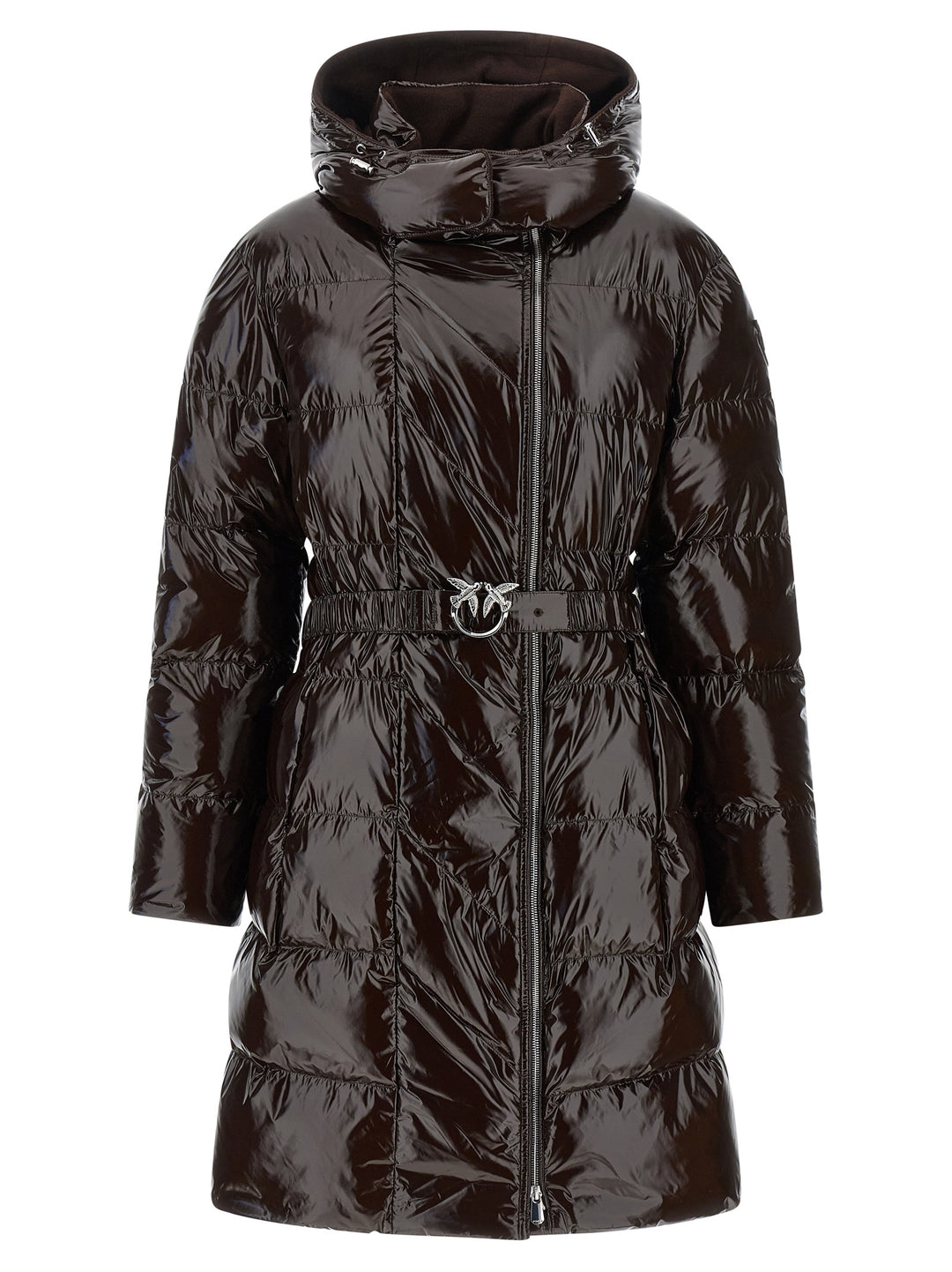 Pinko Love Birds Puffer Jackets - Marrone | 7d305f233c09e6cd7a114d95dbb6ba73756367ea