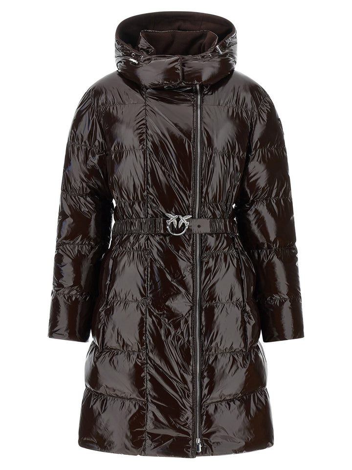 Pinko Love Birds Puffer Jackets - Marrone | 7d305f233c09e6cd7a114d95dbb6ba73756367ea