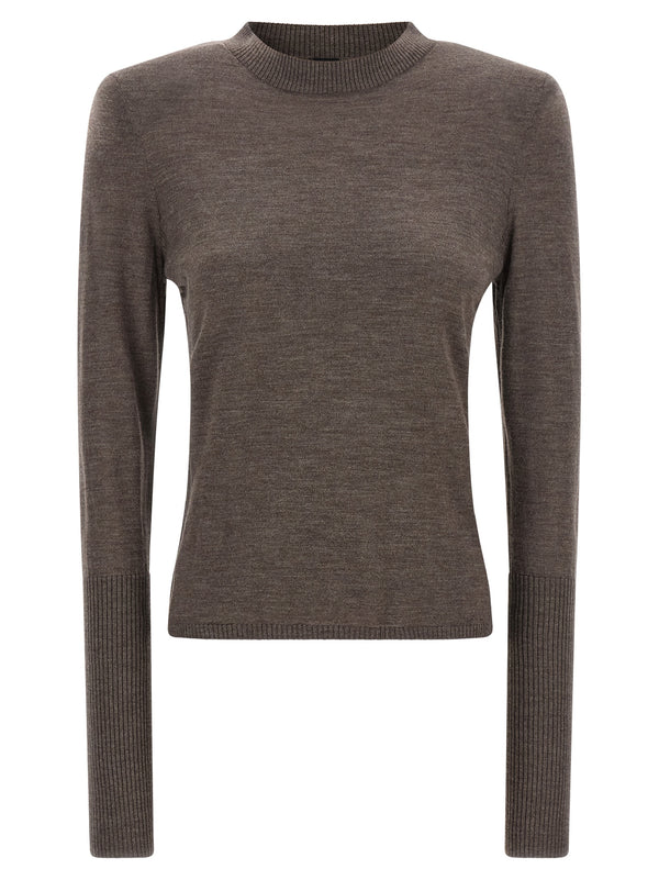 Padded Shoulder Sweater Maglioni Marrone