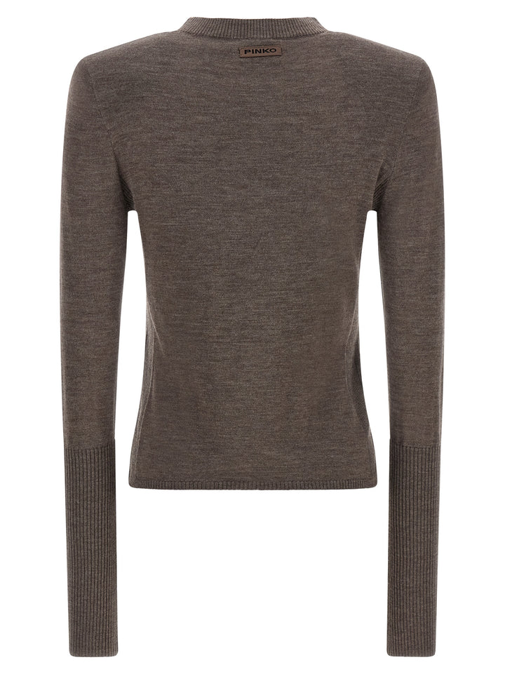 Pinko Padded Shoulder Sweater Maglioni - Marrone | 5b103e01bcb90d4722b995b5f9ea26a538773136