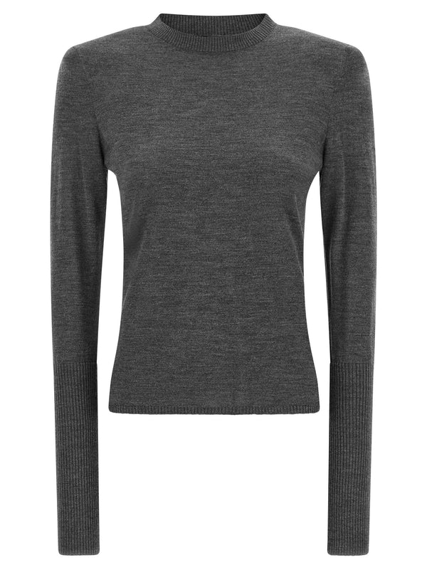 Padded Shoulder Sweater Maglioni Grigio