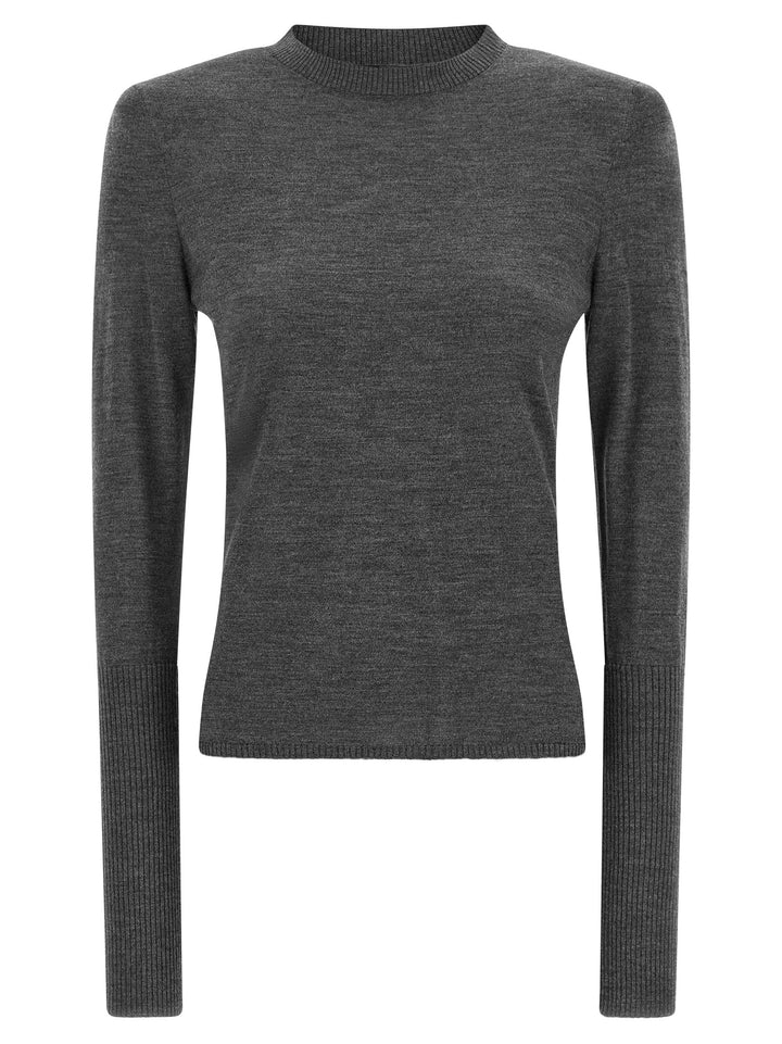 Pinko Padded Shoulder Sweater Maglioni - Grigio | 5bfa31c0cd0d2532c4cbaa8c12b2e16d93856d83