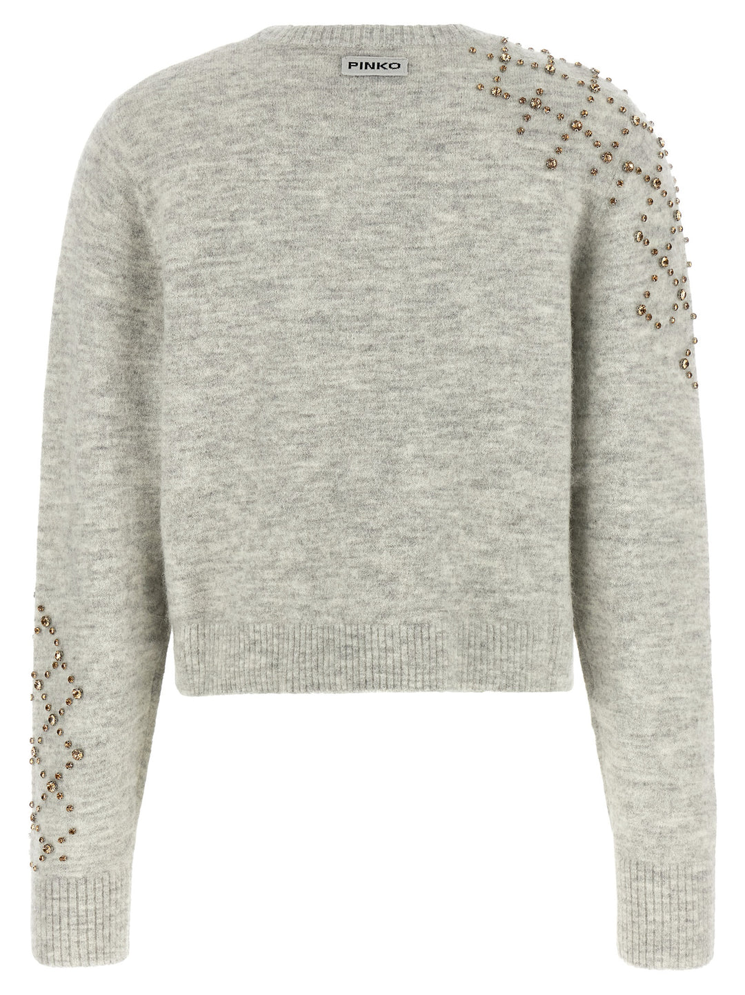 Pinko Rhinestone Sweater Maglioni - Grigio | 8b1902ebbdf7d7d5446d09378ddbd4a2cf7f2a85