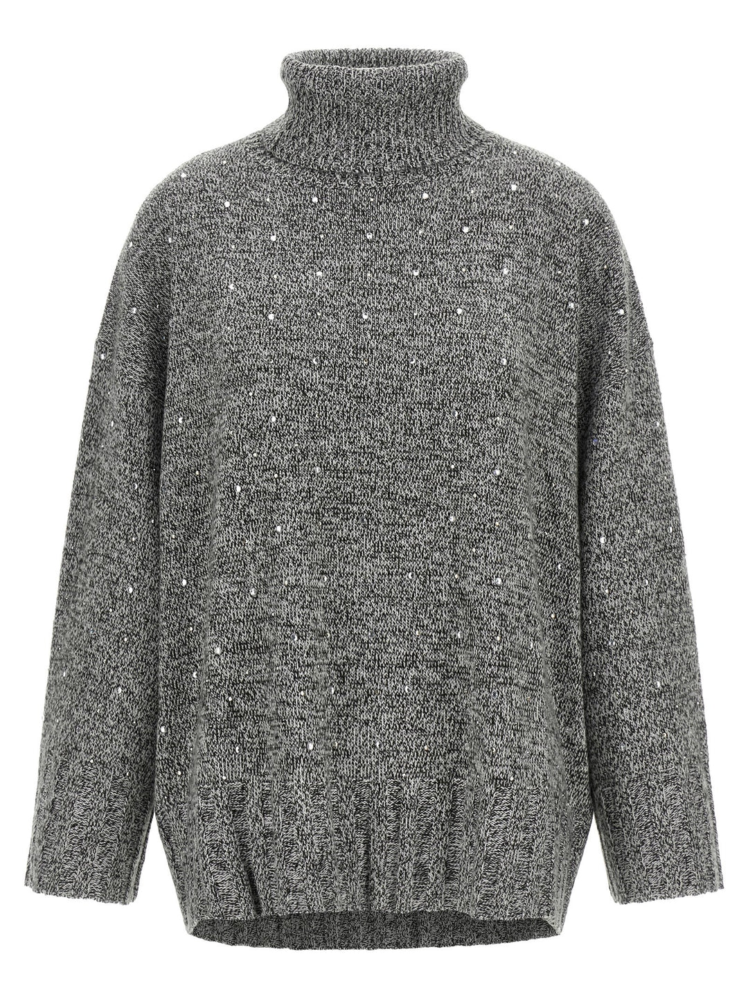 Pinko Crystal Turtleneck Sweater Maglioni - Grigio | 5e14def009fe5aec059e952b43686ea0d6290885