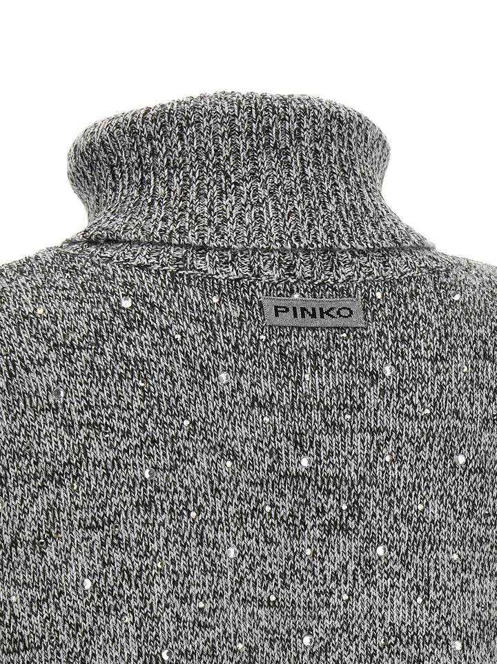 Pinko Crystal Turtleneck Sweater Maglioni - Grigio | f2b99d3425a2a3da4e4e742409a72520c2951728