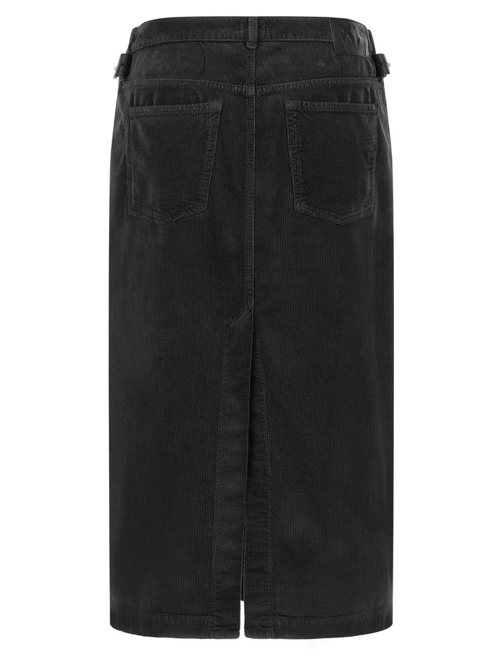 Pinko Corduroy Skirt Gonne - Nero | fc29ce32e3b691897657deaa15f19c3c5354adbf