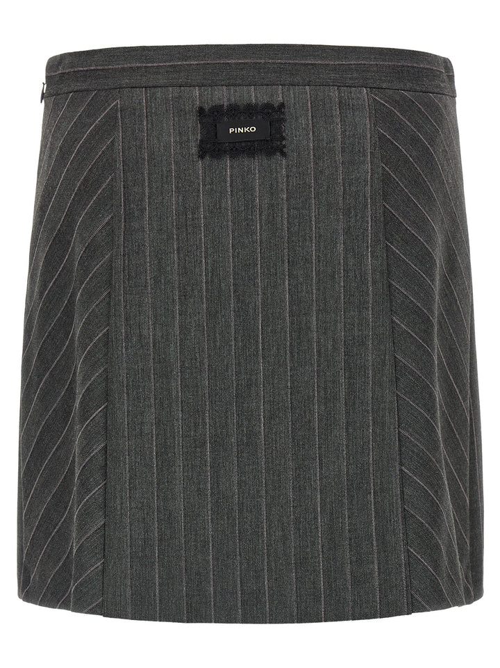 Pinko Pinstripe Skirt Gonne - Grigio | 4ee3d665d813a214990ce3e943b4344543ba8e3e