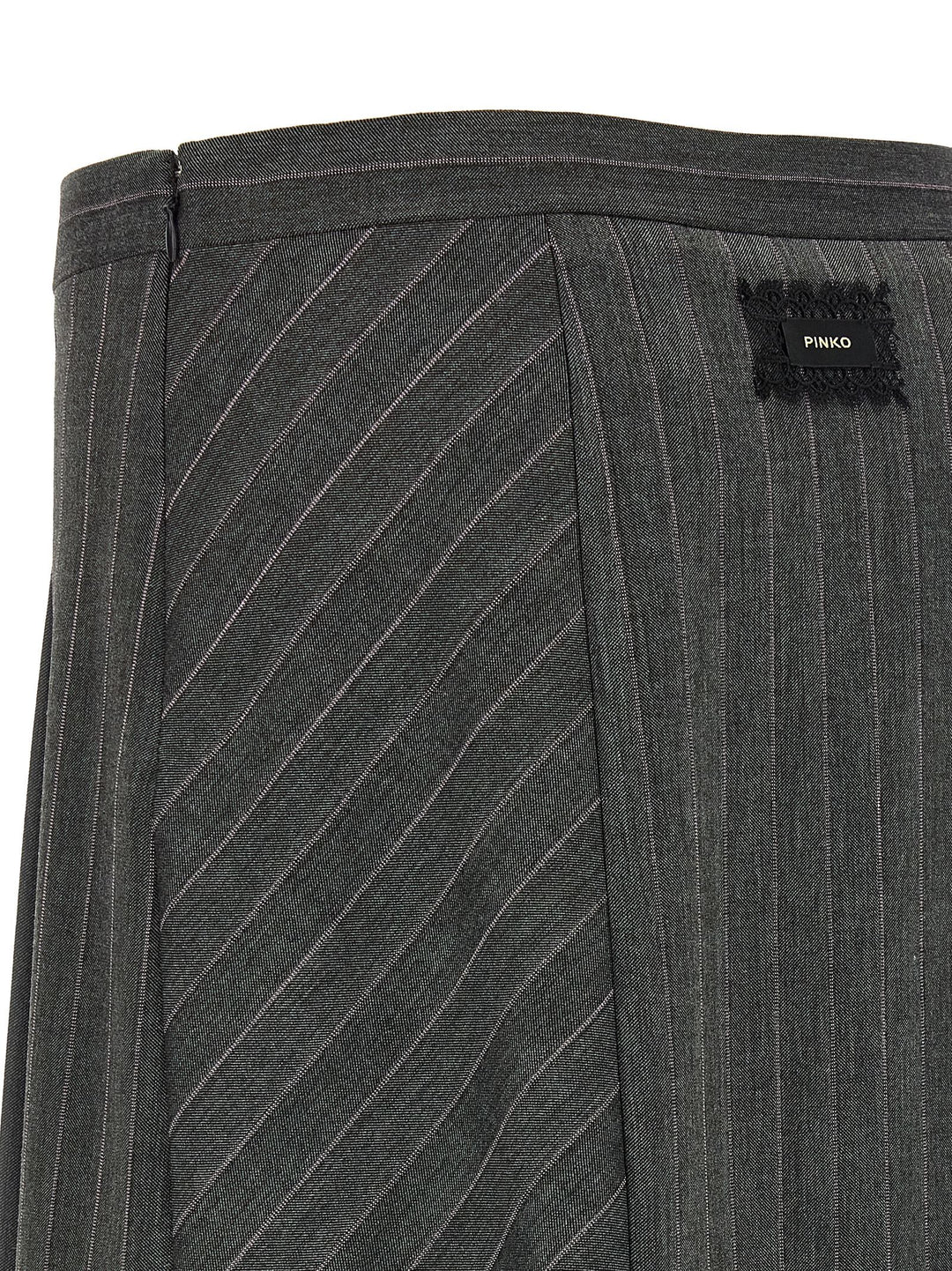 Pinko Pinstripe Skirt Gonne - Grigio | 809679a1d22340f07b3152e5160d3b23a7437089