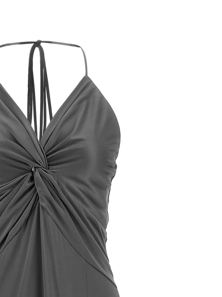 Pinko Front Knot Dress Abiti - Grigio | 6346d015a3ae908e96489ea9aea5261cd7e6a91f
