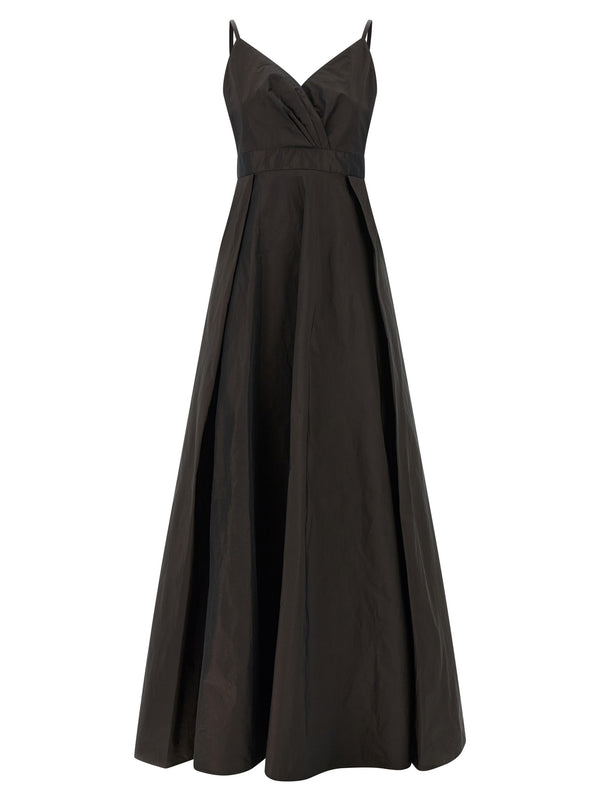 Maxi Dress With Bodice Abiti Marrone