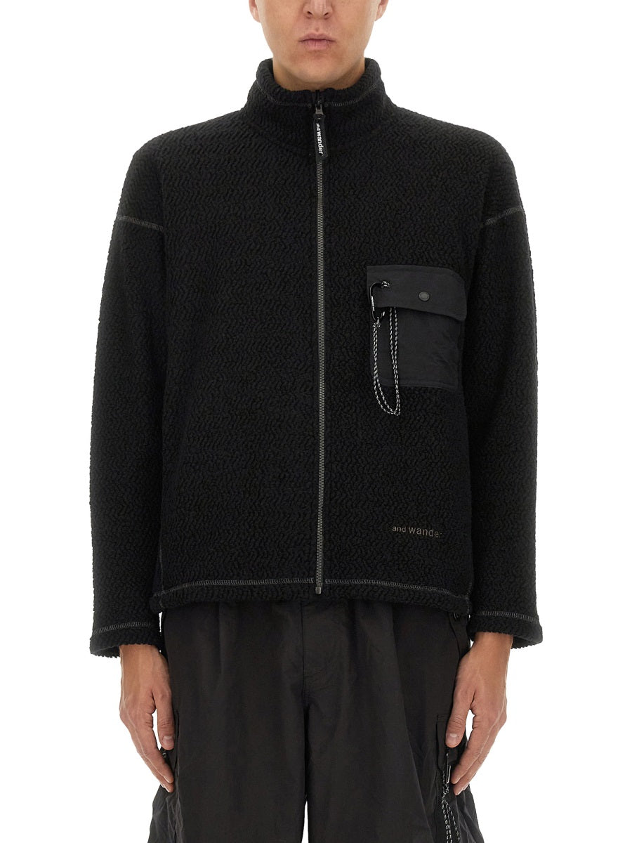 And Wander Felpe - Nero | Wanan Luxury