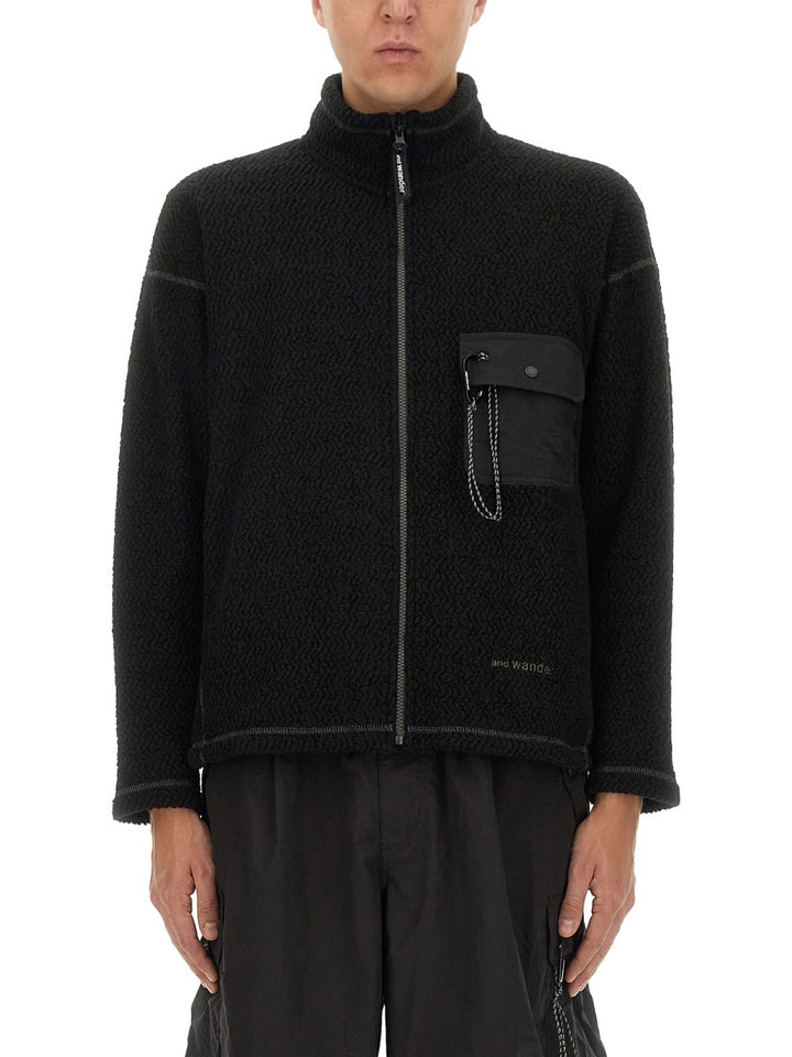 And Wander Felpe - Nero | Wanan Luxury