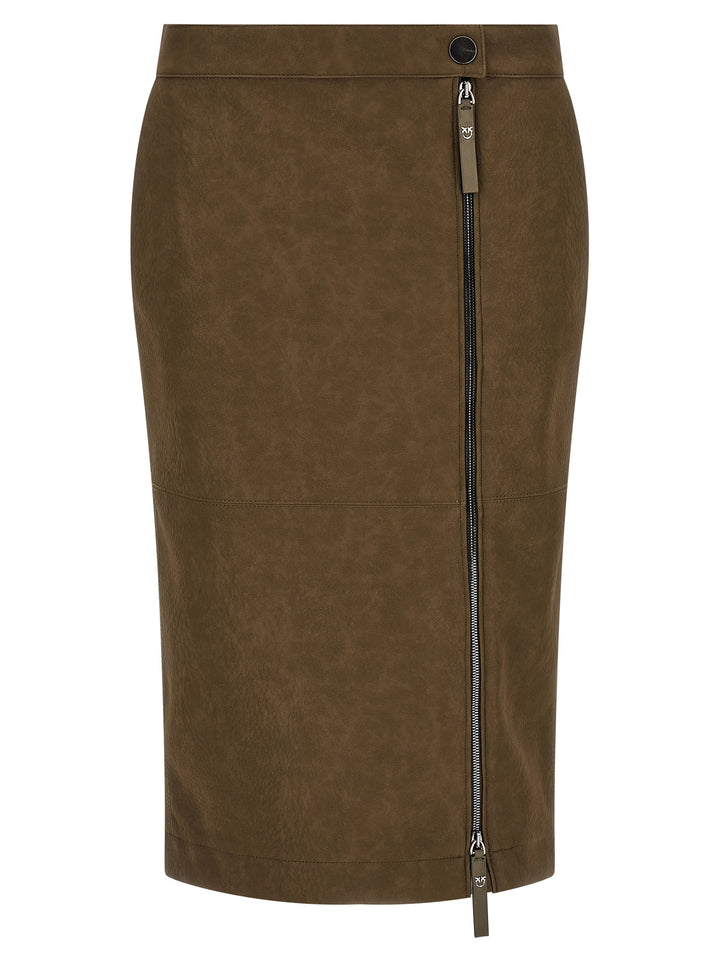 Pinko Skirt With Side Zip Gonne - Marrone | dc431cbe92e7f766d36969028930a847cb06e68f