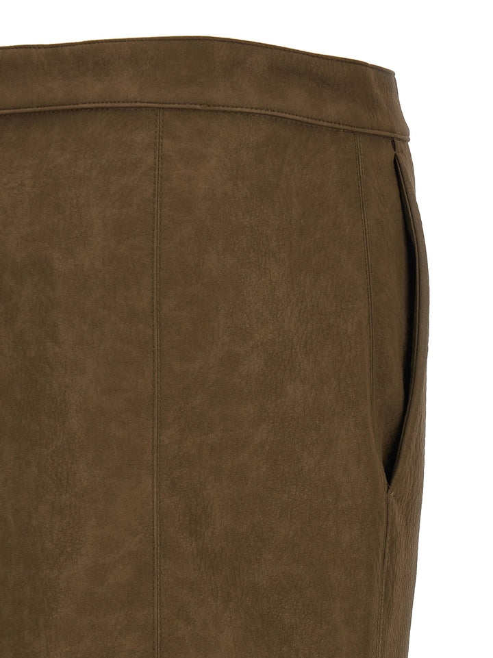 Pinko Skirt With Side Zip Gonne - Marrone | f249b2787acdae1c39367057e243e0f79c8b02dc