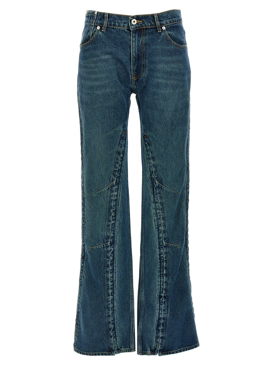 Evergreen Hook And Eye Jeans Blu