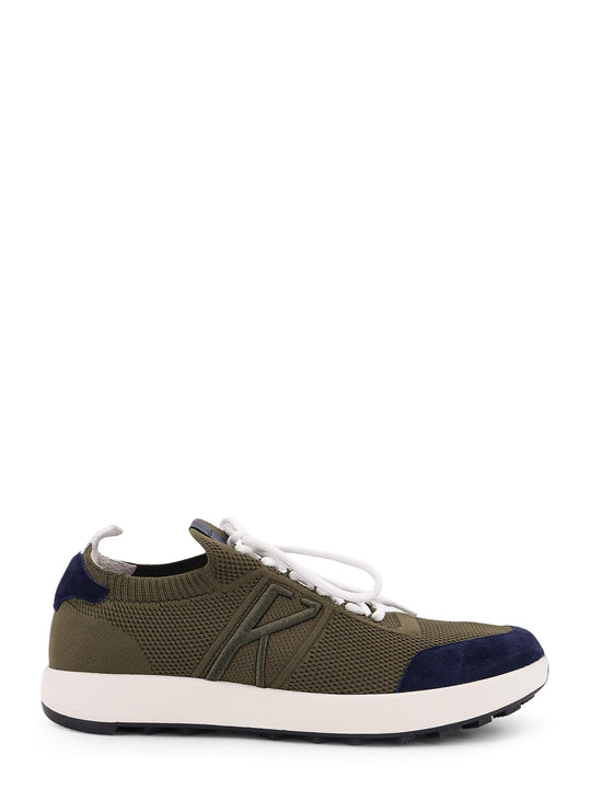 Low-Top Mesh Sneakers With Suede Profiles