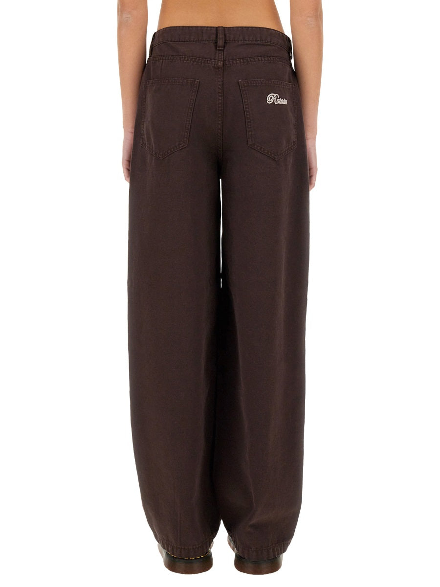 Rotate Birger Christensen Pantaloni - Marrone | Wanan Luxury