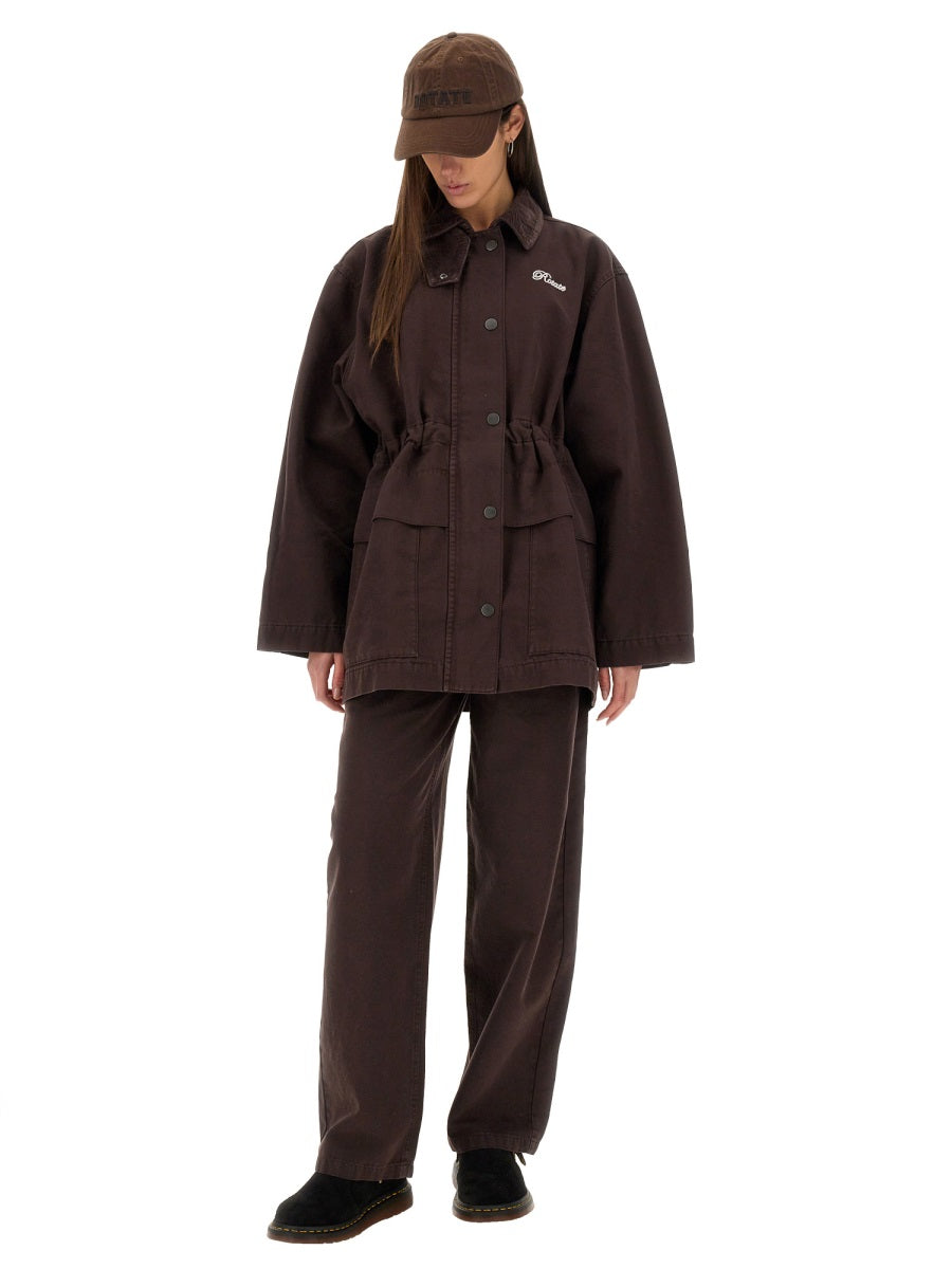 Rotate Birger Christensen Pantaloni - Marrone | Wanan Luxury