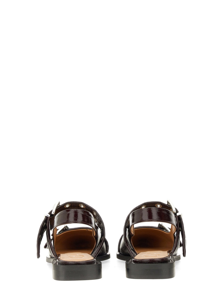 Ganni Scarpe Basse - Bordeaux | Wanan Luxury