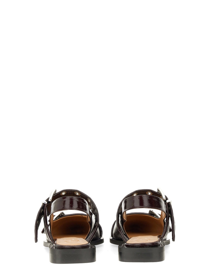 Ganni Scarpe Basse - Bordeaux | Wanan Luxury