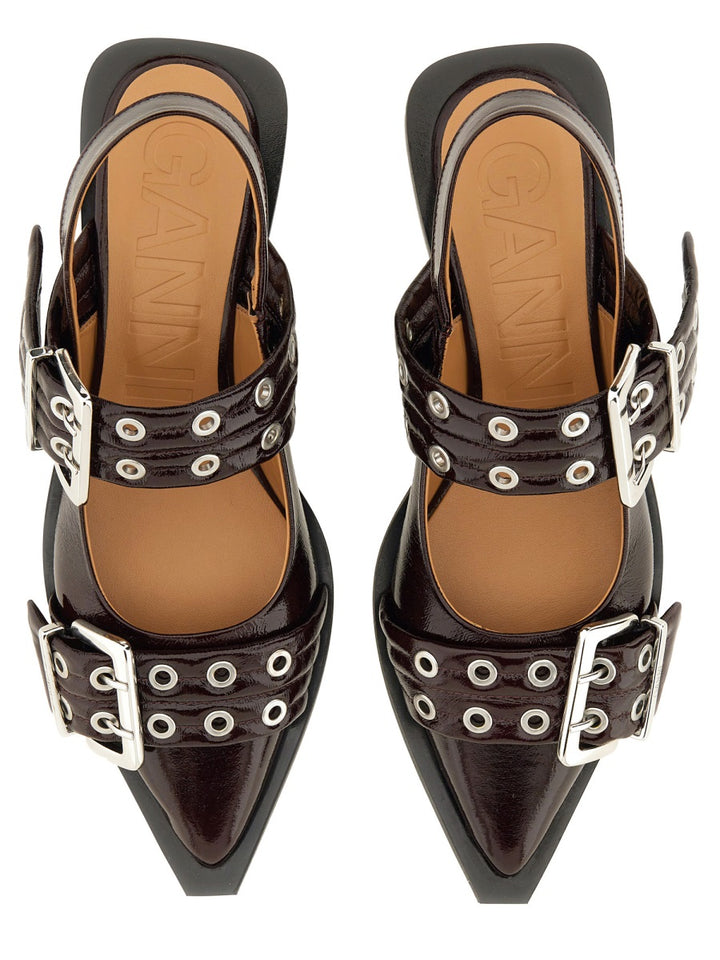 Ganni Scarpe Basse - Bordeaux | Wanan Luxury