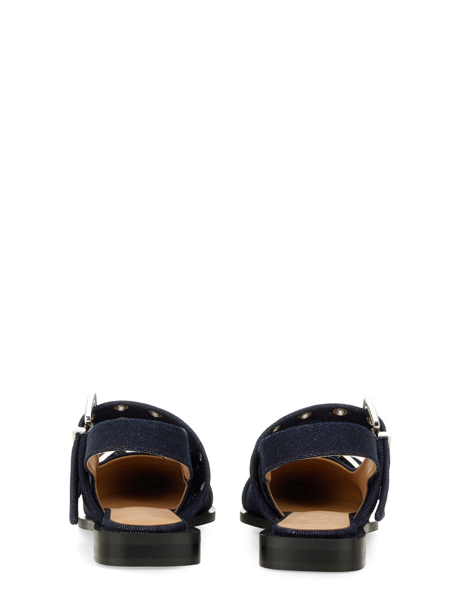 Ganni Scarpe Basse - Blu | Wanan Luxury