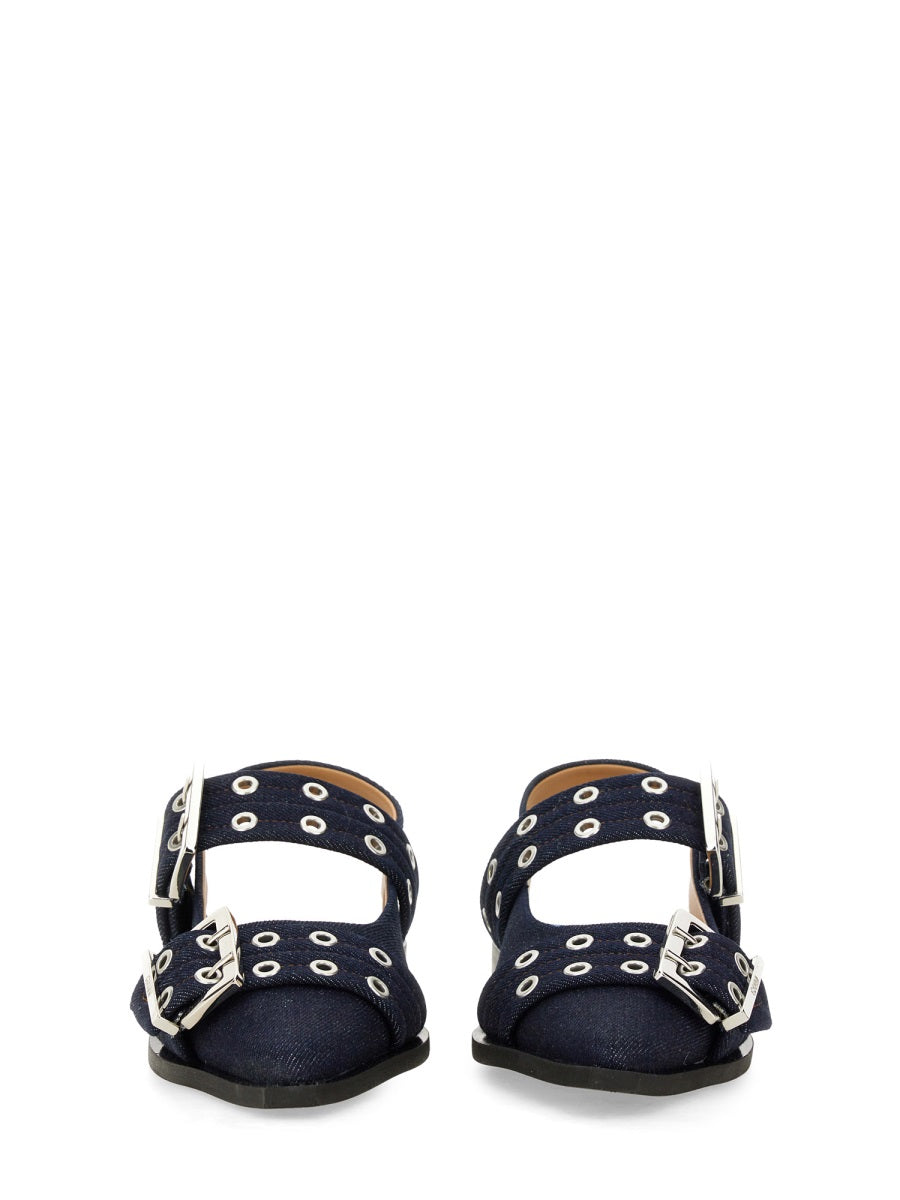 Ganni Scarpe Basse - Blu | Wanan Luxury