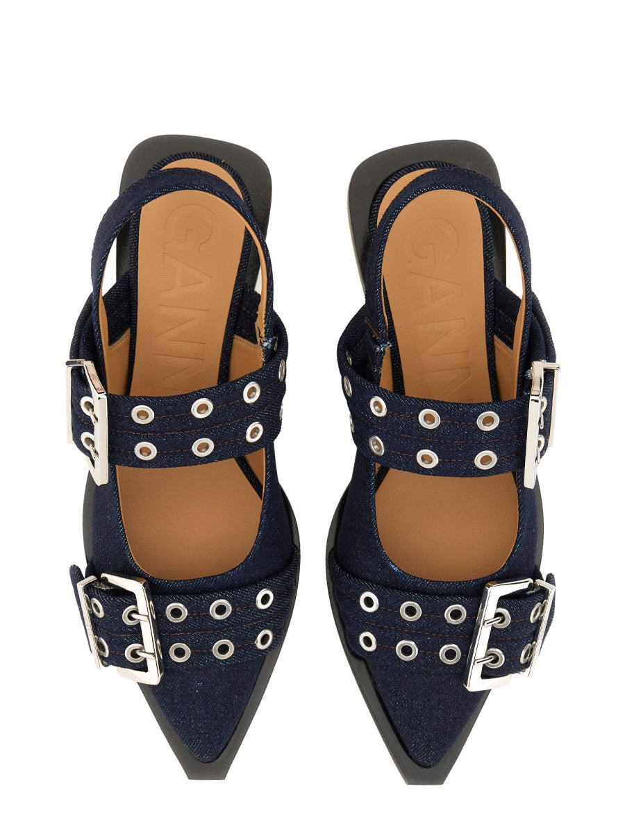Ganni Scarpe Basse - Blu | Wanan Luxury