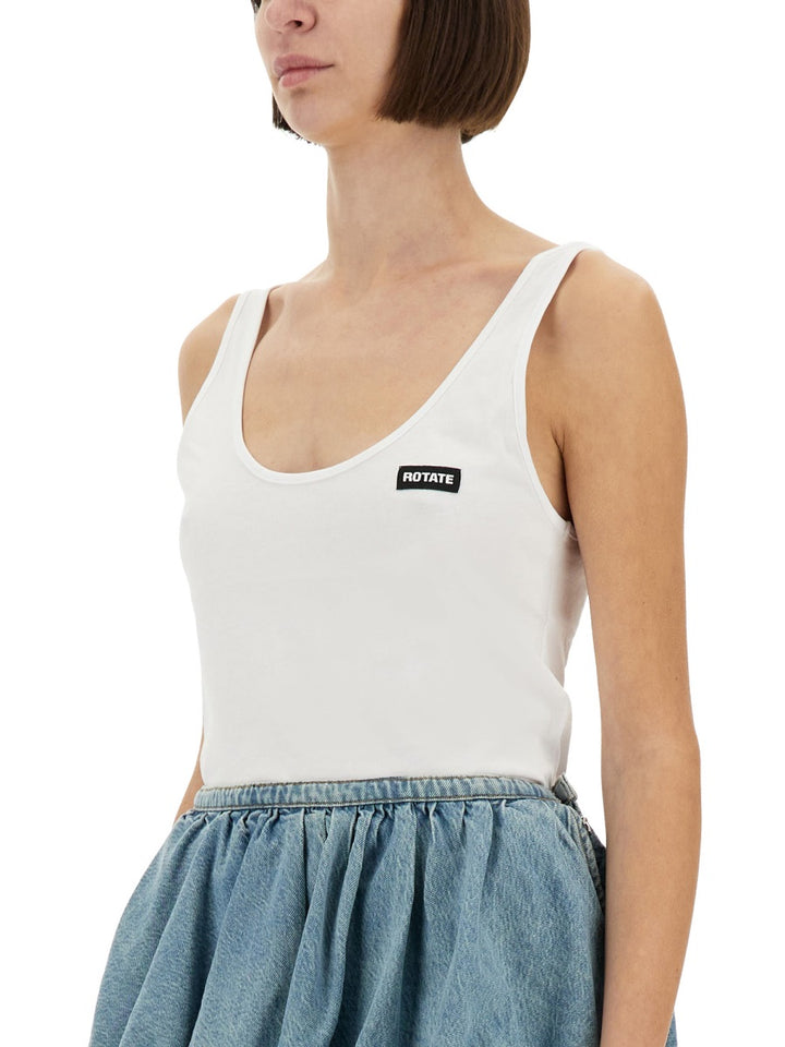 Rotate Birger Christensen Top - Bianco | Wanan Luxury