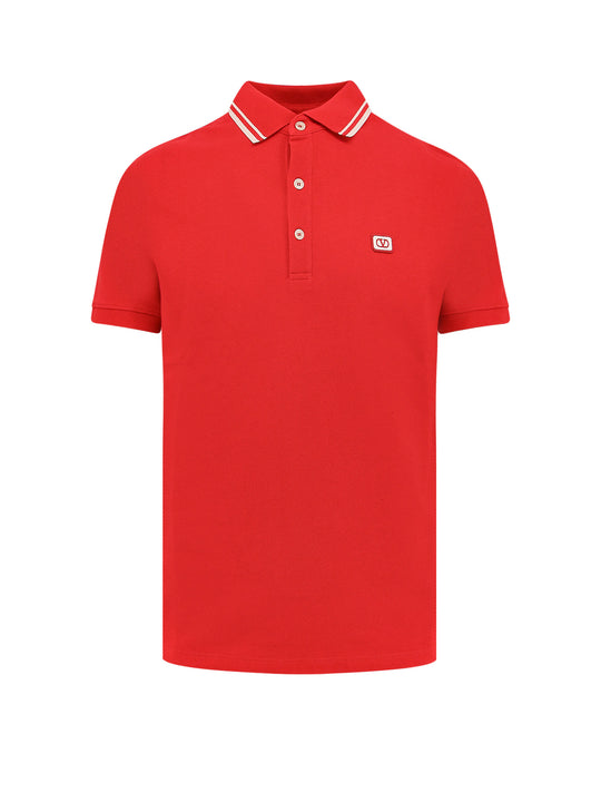 Cotton Polo Shirt With Vlogo