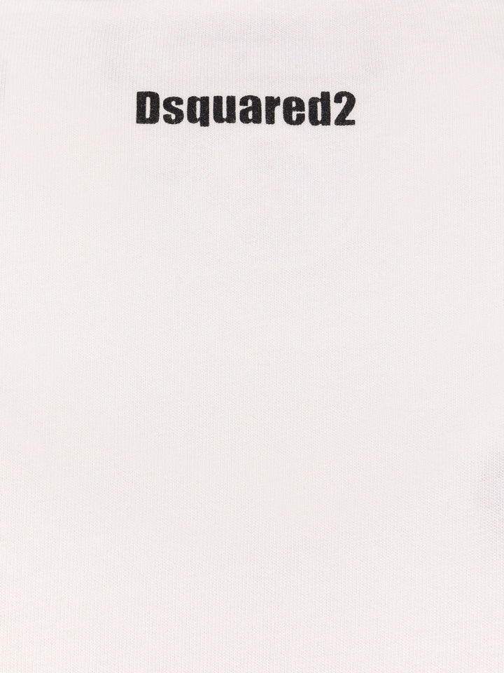 Dsquared2 T-shirts and Polos - White + Black Print | 366e6c734fa70e12bdebdb1eaf220b3eb4b953dc