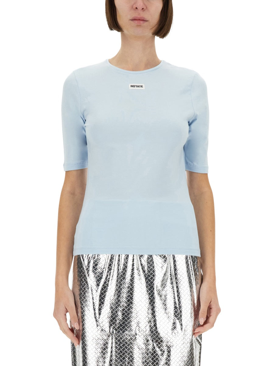 Rotate Birger Christensen T shirt - Bianco, Azzurro | Wanan Luxury