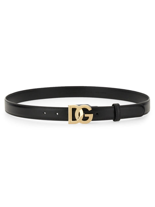 Belt With Logo Buckle