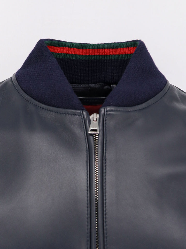 Gucci Jackets - BLU NAVY/V-ROSSO-V | d75539694ad0b10aa90952d92904ed5e456ee31d